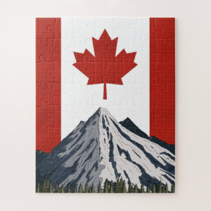 Canada Mountain Travel poster Jigsaw Puzzle
