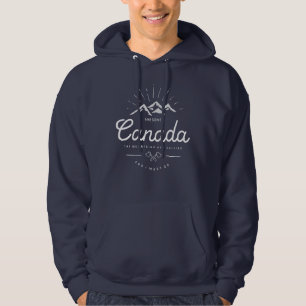 Canada Mountains are Calling I Must Go Mono Dark Hoodie