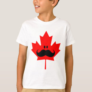 Canada Moustache - A moustache on red maple T-Shirt