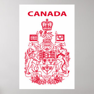 Canada national emblem poster