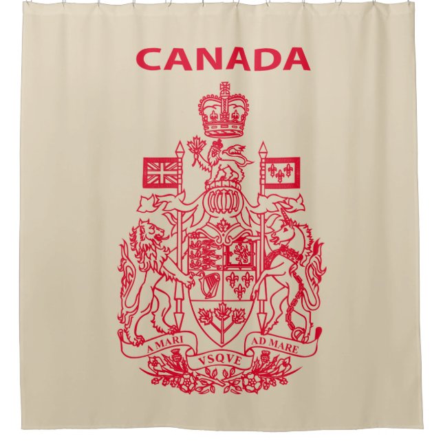Canada national emblem shower curtain (Front)