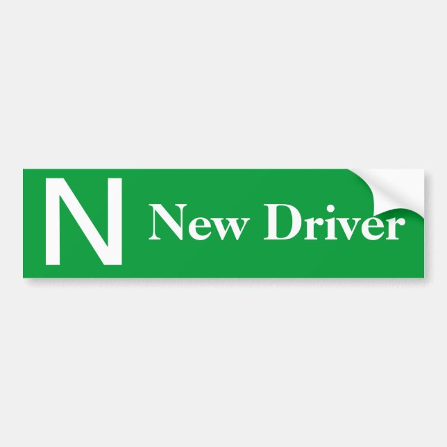Canada new driver  green bumper sticker (Front)