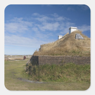 Canada, Newfoundland and Labrador, L'Anse Aux 4 Square Sticker