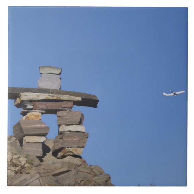 Canada, Newfoundland, St. John's. Inukshuk (to Tile (Front)