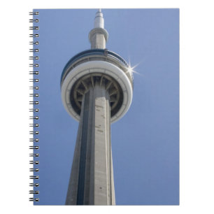 Canada, Ontario, Toronto. Top of CN Tower with Spiral Notebook