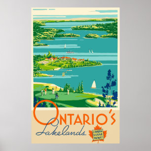 Canada Ontario Vintage Travel Poster
