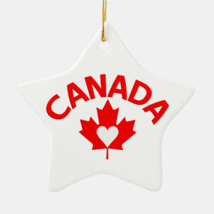 Canada ornament, customise ceramic tree decoration