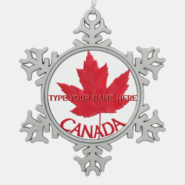 Canada Ornament Personalised Canada Souvenir (Front)