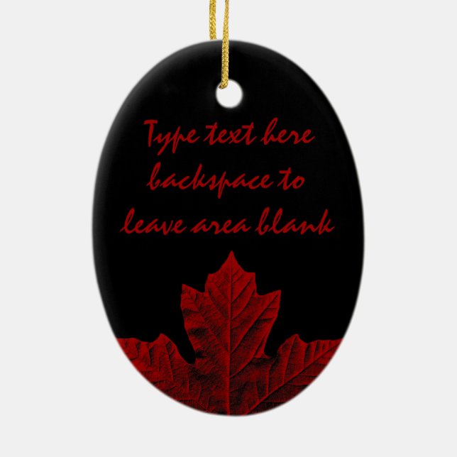 Canada Ornament Personalised Souvenir  Canada Gift (Back)