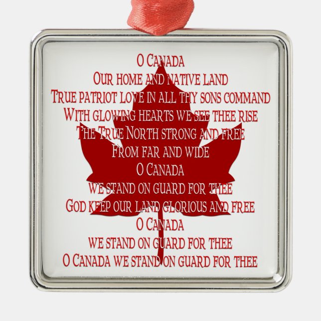 Canada Ornament Souvenirs & Canada Anthem Gifts (Front)