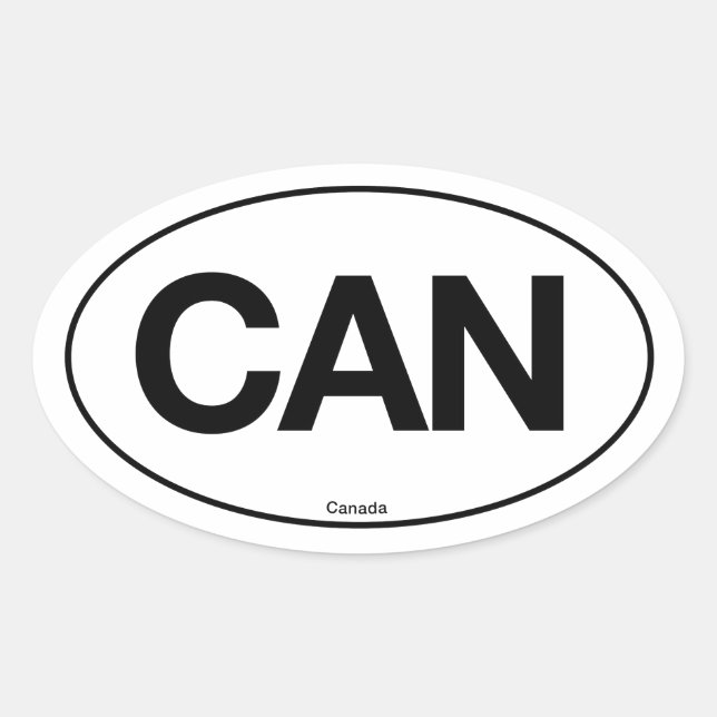 Canada Oval Sticker (Front)