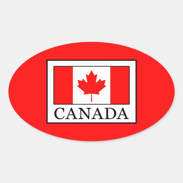 Canada Oval Sticker (Front)