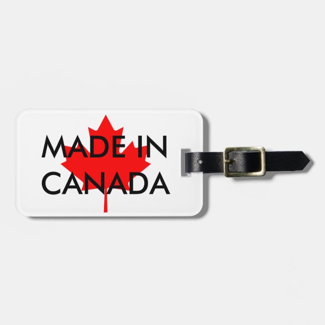 CANADA Personalised Luggage Tag (Front Horizontal)