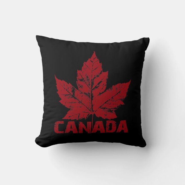 Canada Pillow Red Flag Leaf Throw Pillows & Decor (Front)