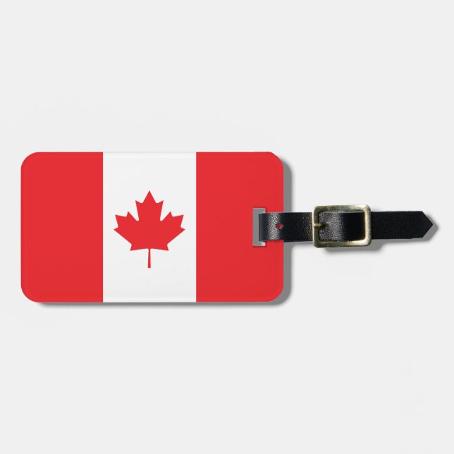 Canada Plain Flag Luggage Tag (Front Horizontal)