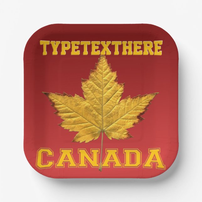 Canada Plates Personalised Canada Team Paper Plate (Front)