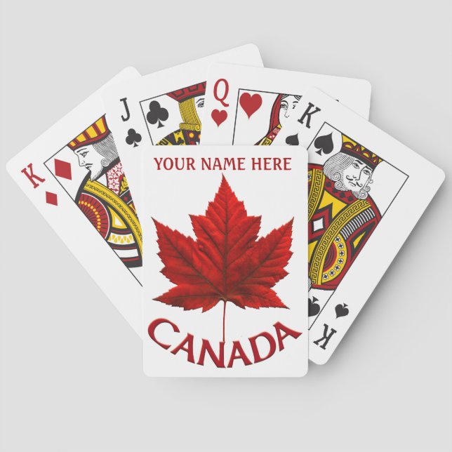 Canada Playing Cards Canada Custom Souvenir Cards (Back)