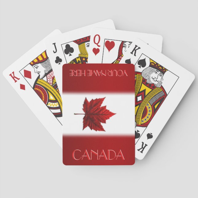 Canada Playing Cards Canada Flag Souvenir Cards (Back)