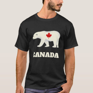 canada polar bear patriotism strength maple leaf f T-Shirt