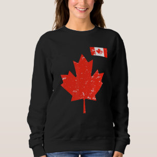 Canada Pride - Canadian Maple Leaf And Flag Vintag Sweatshirt