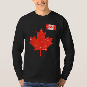 Canada Pride Canadian Maple Leaf And Flag Vintage  T-Shirt