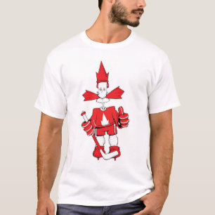 Canada Proud Hockey Player White T-Shirt