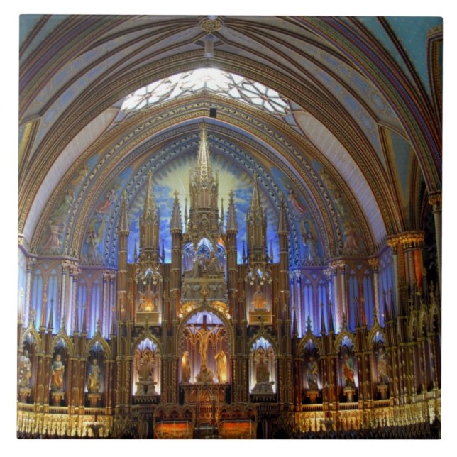 Canada,  Quebec,  Montreal. Interior of Notre 2 Tile (Front)