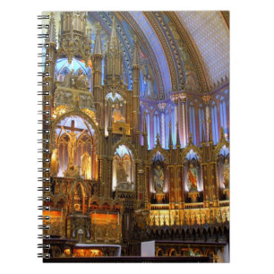 Canada, Quebec, Montreal. Interior of Notre Spiral Notebook