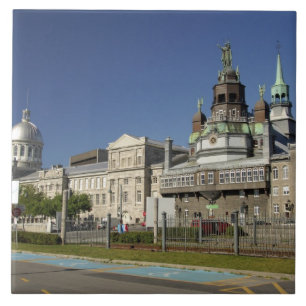 Canada,  Quebec,  Montreal. Old Montreal Tile