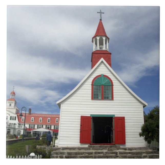 Canada,  Quebec,  Tadoussac. Petite Chapelle, Tile (Front)