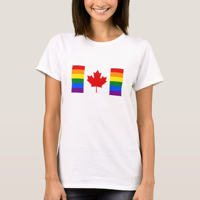 Canada Rainbow Flag T-Shirt (Front)