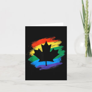 Canada rainbow maple leaf lgbtq pride vintage card