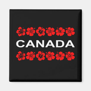 Canada Red Flower Aloha Bands Dark Colour Magnet