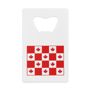 Canada Red Maple Leaf Checkered Board Color