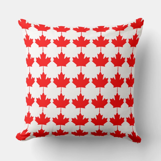 Canada Red Maple Leaf Pattern Cushion (Front)