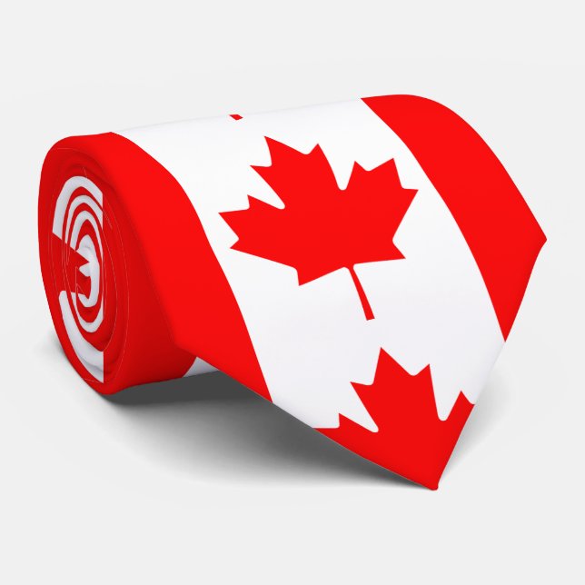 Canada Red Maple Leaf Tie (Rolled)