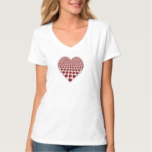 CANADA Red Maple Leafs Heart T-Shirt