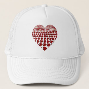 Canada Red Maple Leafs Heart Truckers Cap