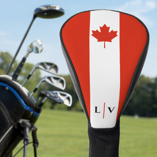 Canada Red & White Canadian Flag Initials Golf Head Cover
