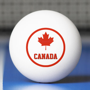 Canada Red & White Canadian Flag Ping Pong Ball