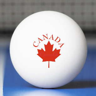 Canada Red & White Canadian Flag Ping Pong Ball
