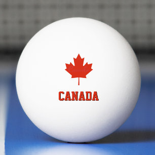 Canada Red & White Canadian Flag Ping Pong Ball