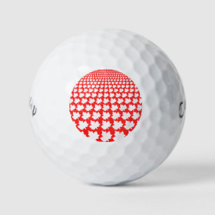 CANADA Red & White Maple Leafs Golf Balls
