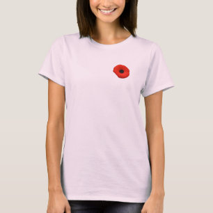 Canada Rememberance Day Red Poppy Flower T-shirt