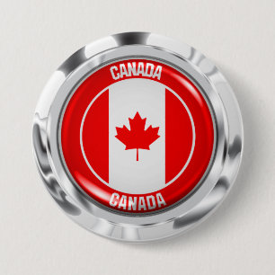 Canada Round Emblem 7.5 Cm Round Badge
