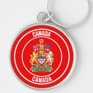 Canada Round Emblem Key Ring
