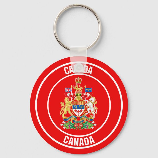 Canada Round Emblem Key Ring (Front)