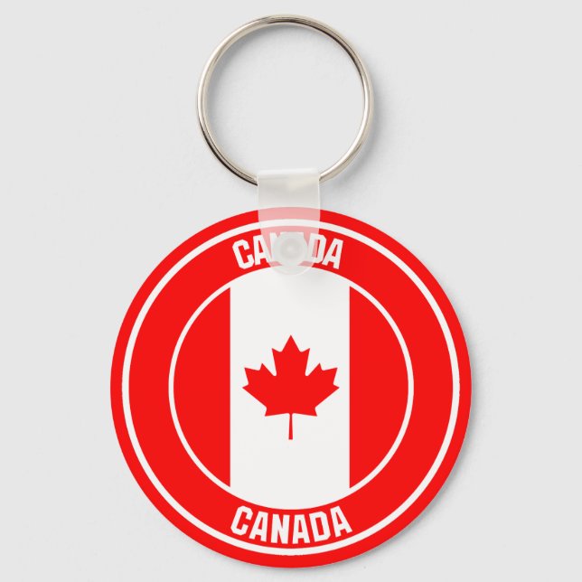 Canada Round Emblem Key Ring (Front)