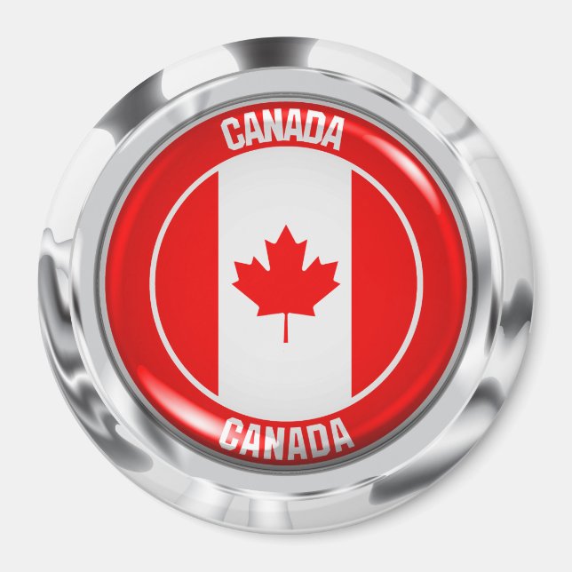Canada Round Emblem Magnet (Front)