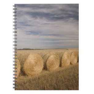 Canada, Saskatchewan, Craik: Hayrolls / Autumn Spiral Notebook
